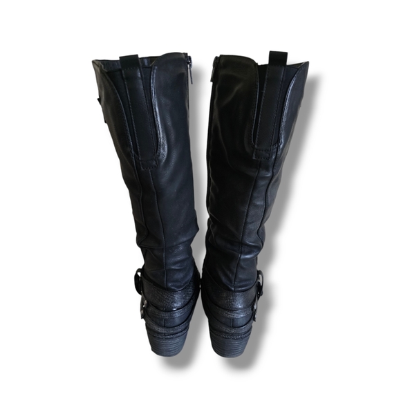 🟢  SOLEMATE Women's Black Faux Fur Calf  Knee Tall Winter Boots - Picture 5 of 16